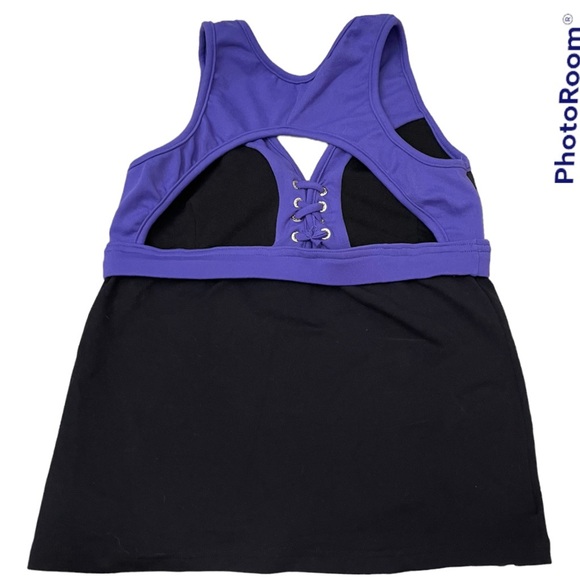 Body Rio black and purple Activewear tank top one size (fits 2-12) - Picture 7 of 10